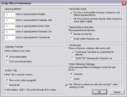 Preferences dlg